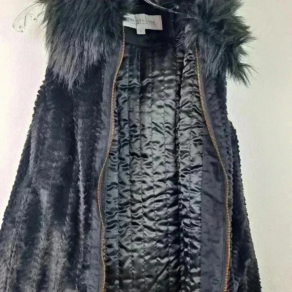 NWT MARC NEW YORK FAUX FUR VEST SIZE SMALL - Picture 4 of 8